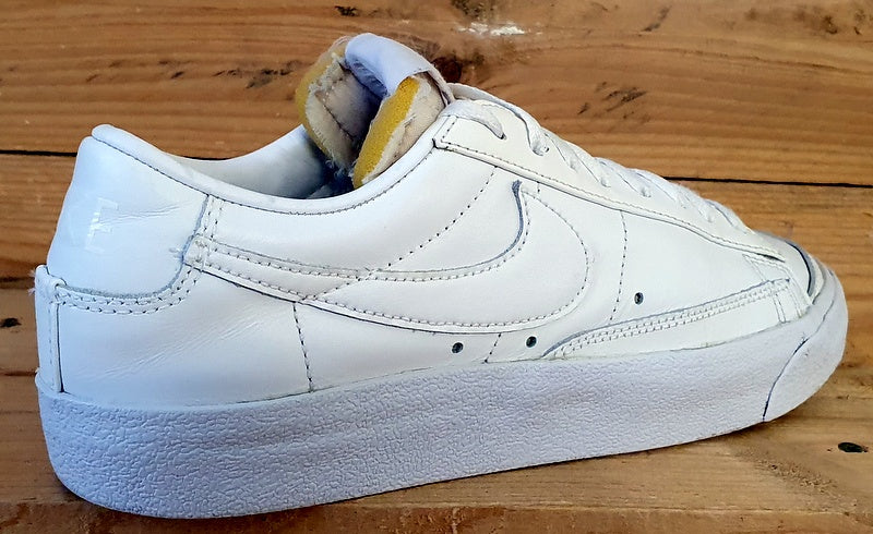 Nike Blazer Low 77 Leather Trainers UK6/US8.5/EU40 DC4769-100 Triple White