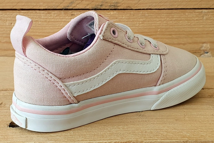 Vans Off The Wall Low Canvas Kids Trainers UK7 US7.5 EU24 721356 Light Pink VintageTrainers
