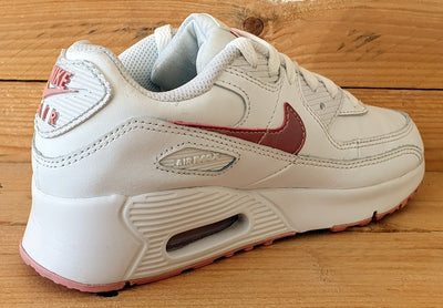 Nike Air Max 90 Low GS Trainers UK2/US2.5Y/EU34 CD6867-115 White Pink Glaze