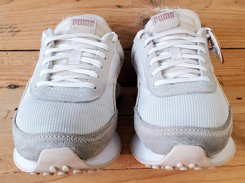 Puma Future Rider Low Textile Trainers UK5/US6C/EU38 383887-04 White/Grey/Pink