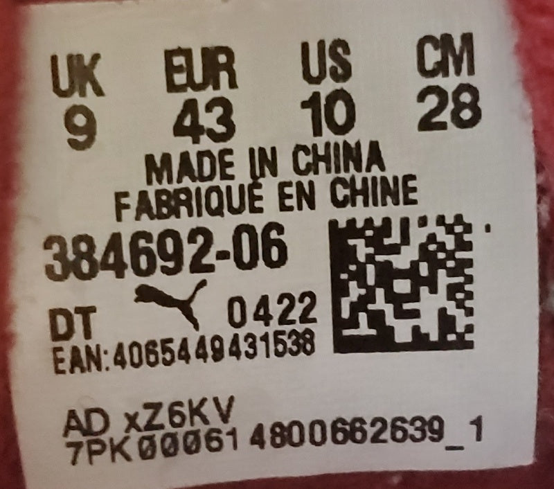 Puma Slipstream Retro Low Leather Trainers UK9/US10/EU43 384692-06 White/Red