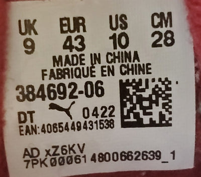 Puma Slipstream Retro Low Leather Trainers UK9/US10/EU43 384692-06 White/Red