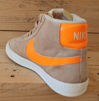 Nike Blazer Mid Suede Trainers UK5/US7.5/EU38.5 518171-202 Beige/Orange/White