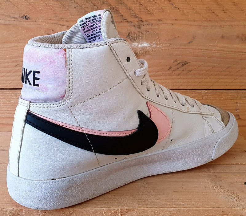 Nike Blazer Mid 77 Leather Trainers UK5.5/US6Y/EU38.5 DD1847-101 White/Pink