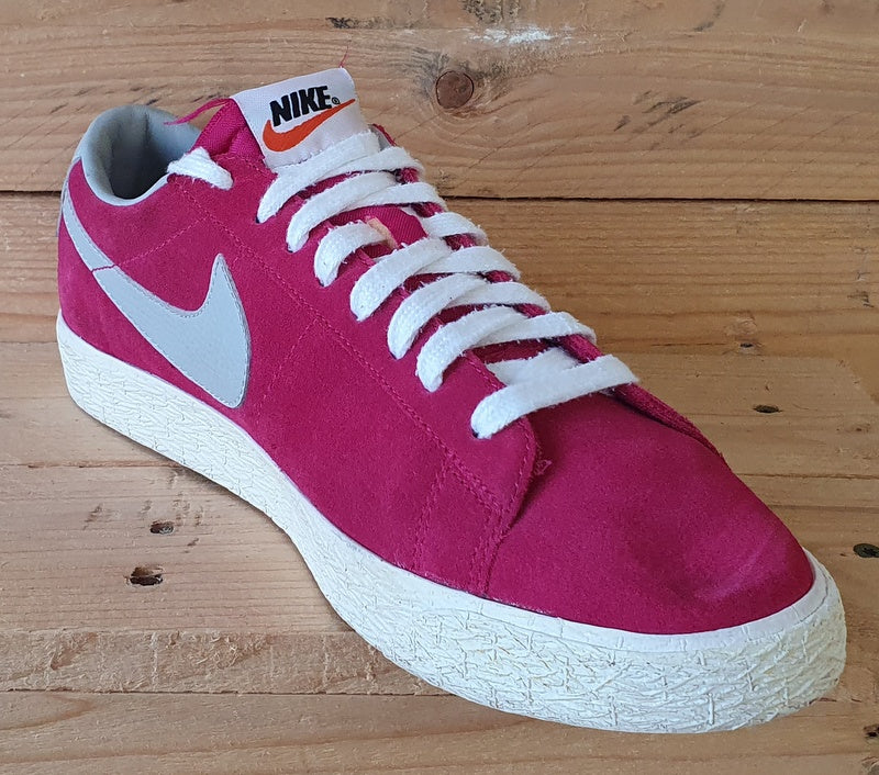 Nike Blazer Premium Low Suede Trainers UK7/US8/EU41 538402-601 Fuchsia Pink/Gum