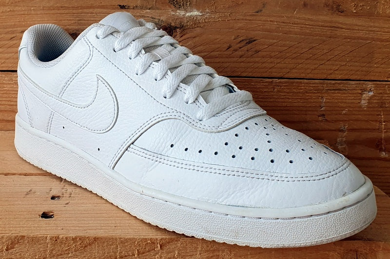 Nike Court Vision Low Leather Trainers CD5434-100 Triple White UK7.5/US10/EU42