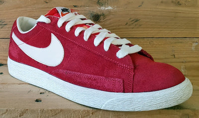 Nike Blazer Low PRM Leather Trainers UK10/US11/EU45 538402-602 Red/White