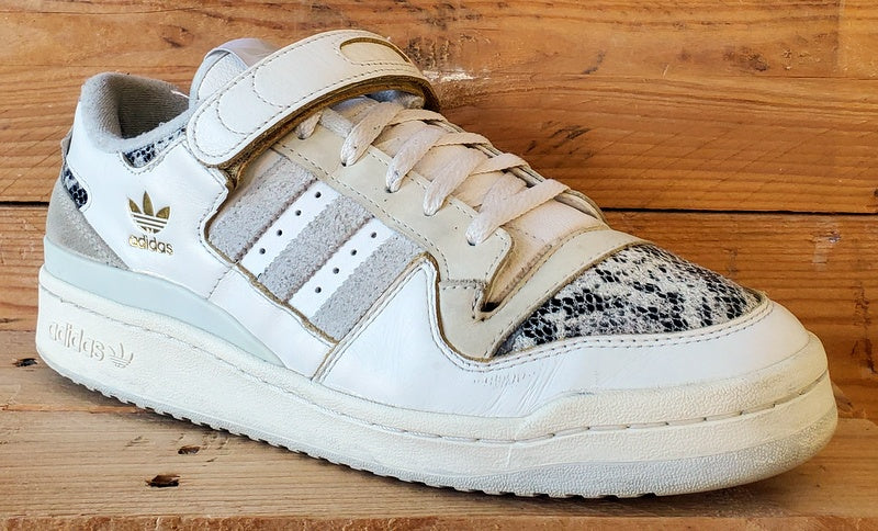 Adidas Forum 84 Low Leather/Snakeskin Trainers UK9/US9.5/EU43 FZ6292 White