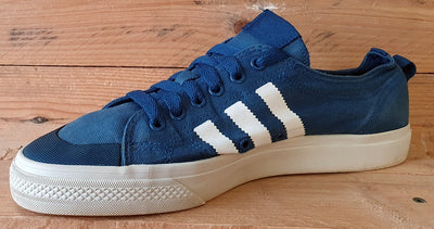 Adidas Nizza Low Canvas Trainers UK10/US10.5/EU44.5 D65866 Tribe Blue/White