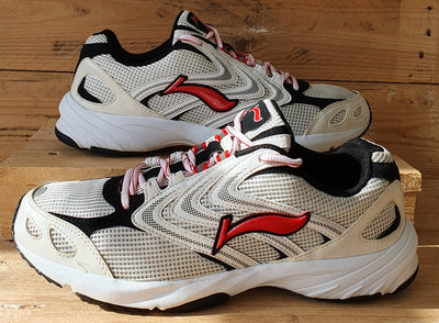 Li-Ning Running Low Textile Trainers UK8.5/US9.5/E43 2RMC147-1 White/Black/Red