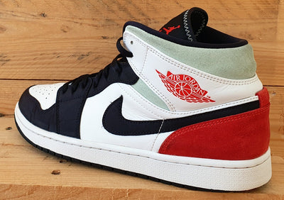 Nike Air Jordan 1 Mid SE Trainers UK10/US11/EU45 852542-100 Red Black Toe