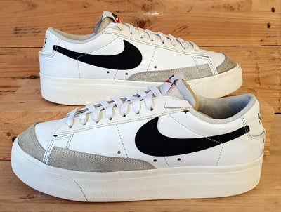 Nike Blazer Platform Low Leather/Suede Trainers UK6/US8.5/EU40 DJ0292-101 White