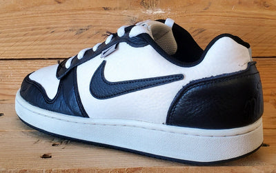 Nike Ebernon Premium Leather Trainers UK6/US7/EU40 AQ1774-102 Black/White