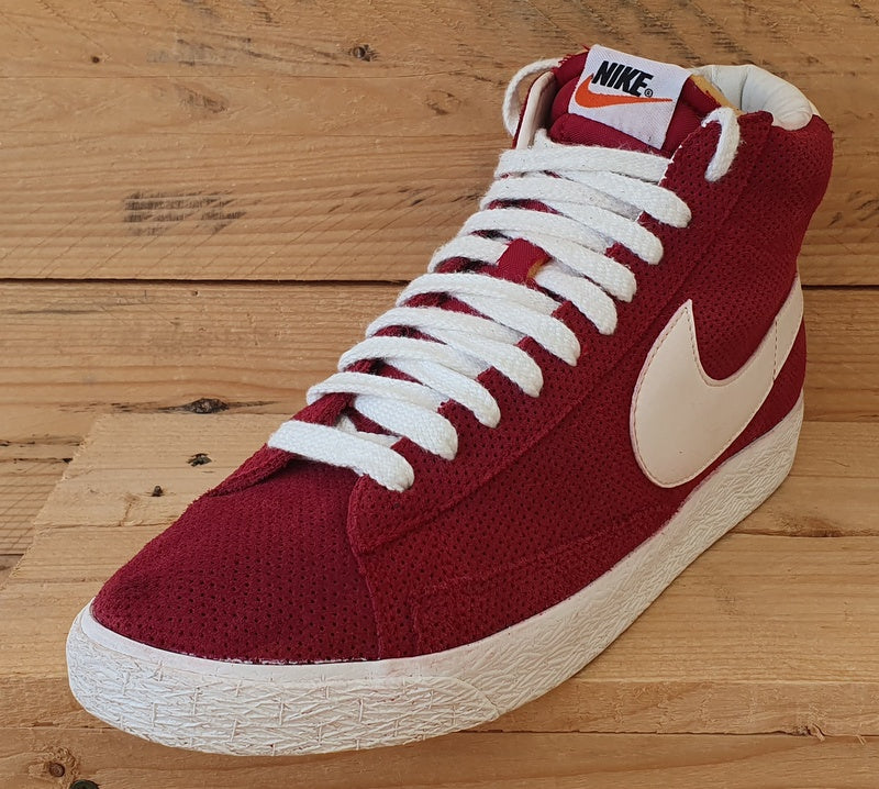 Nike Blazer Premium Mid Suede Trainers UK9 US10 EU44 538282 602 Noble Red VintageTrainers