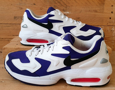 Nike Air Max 2 Suede/Textile Trainers UK9.5/US10.5/E44.5 AO1741-103 White/Purple