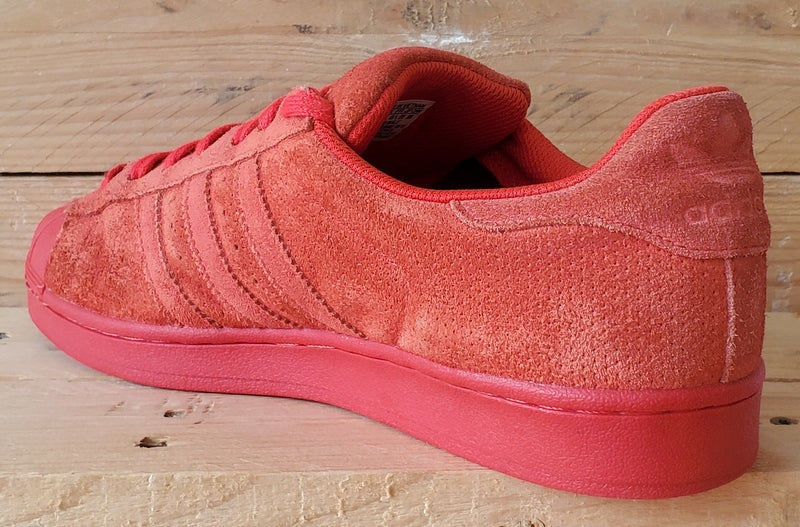 Adidas Superstar Low Suede Trainers UK9/US9.5/EU43 S79475 Triple Red