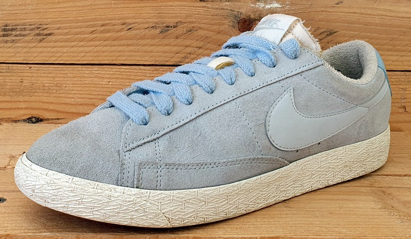 Nike Blazer Low Suede Trainers 517371-402 Light Sky Blue/White UK7/US9.5/EU41