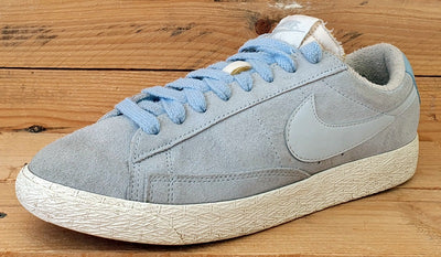 Nike Blazer Low Suede Trainers 517371-402 Light Sky Blue/White UK7/US9.5/EU41