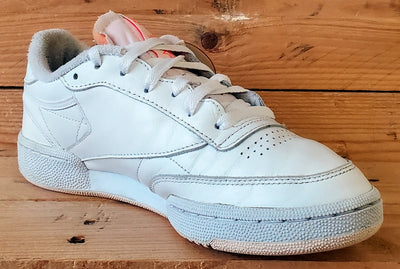 Reebok Club C 85 Low Leather Trainers UK5.5/US8/EU38.5 FY5163 White/Flare Orange