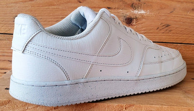 Nike Court Vision Low Leather Trainers UK9/US10/EU44 DH2987-100 Triple White