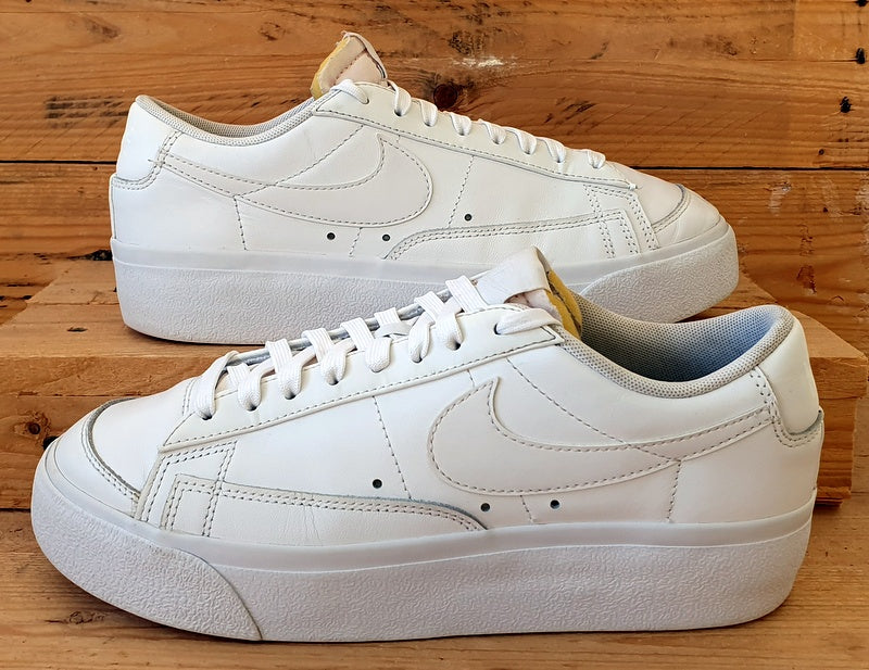 Nike Blazer Low Platform Leather Trainers UK5.5/US8/EU39 DJ0292-100 White