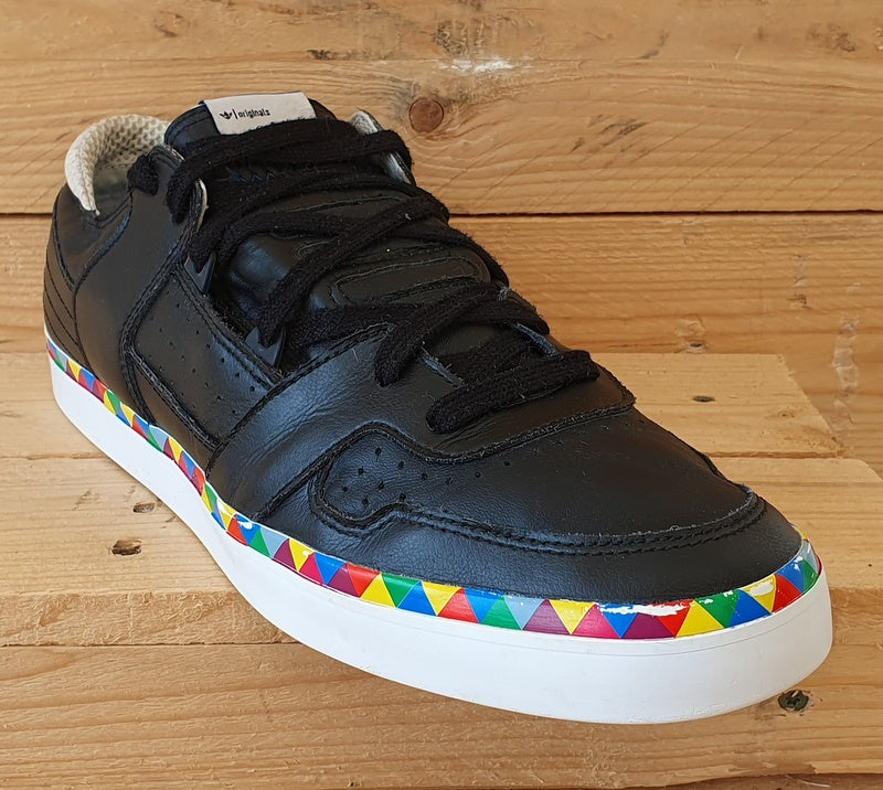 Adidas Originals Low Leather Trainers UK12/US12.5/EU47 G51677 Black/White/Multi