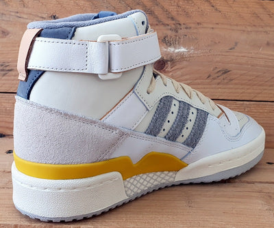 Adidas Forum 84 High Leather Trainers UK4.5/US5/EU37 GY5727 White/Yellow