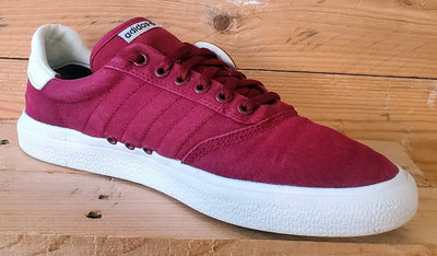 Adidas 3MC Low Canvas Trainers UK9/US9.5/EU43 DB3104 Bordeaux/White