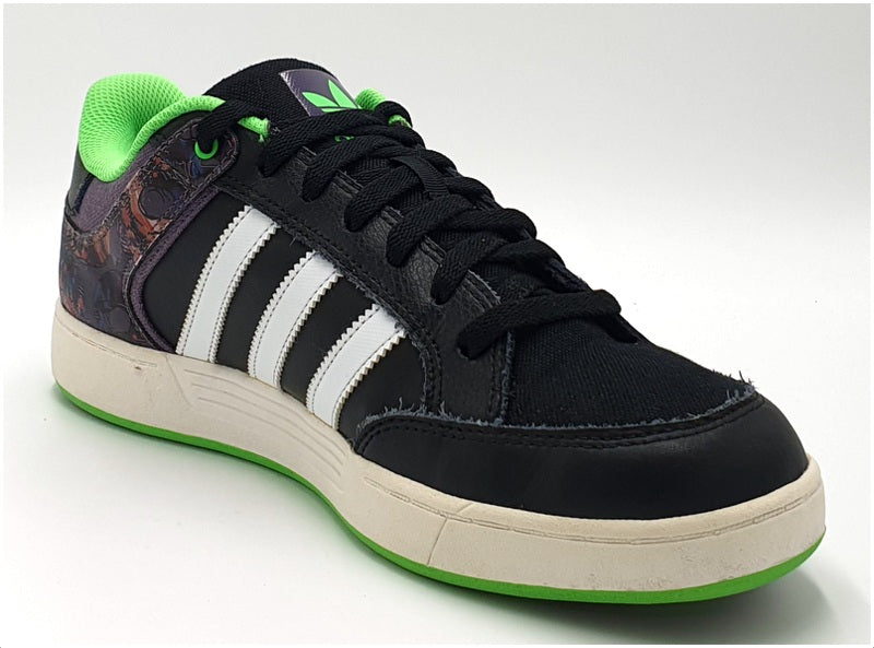 Adidas Virial Low Leather/Mesh Trainers C76969 Black/Green UK10/US10.5/EU44.5
