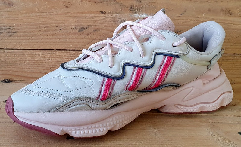 Adidas Ozweego Low Leather Trainers UK8/US9.5/EU42 EE5719 Icy Pink Trace Maroon