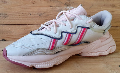 Adidas Ozweego Low Leather Trainers UK8/US9.5/EU42 EE5719 Icy Pink Trace Maroon