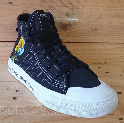 Adidas The Simpsons x Nizza Mid Canvas Trainers UK6/US6.5/EU39 GZ3538 Black