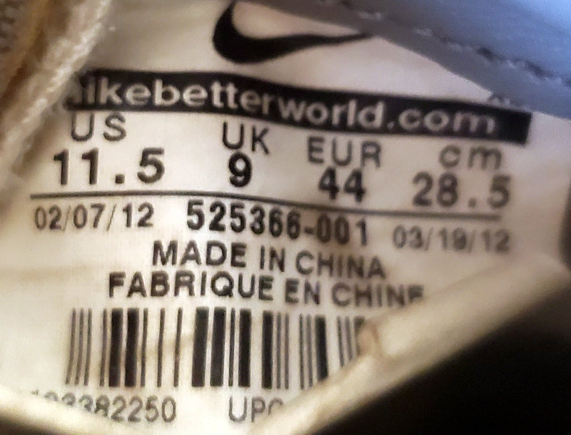 Nike Blazer Mid Leather Trainers UK9/US11.5/EU44 525366-001 Wolf Grey/White