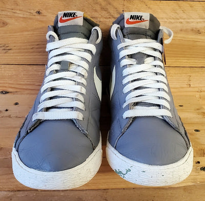Nike Blazer Mid Leather Trainers UK9/US11.5/EU44 525366-001 Wolf Grey/White