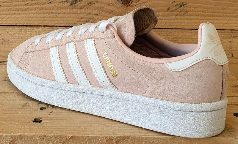 Adidas Originals Campus Low Suede Trainers UK4/US5.5/EU36.5 BY9845 Pink/White