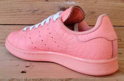 Adidas Stan Smith Low Leather Trainers UK4.5/US6/EU37 AQ6807 Peach Sunglow