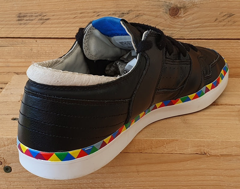 Adidas Originals Low Leather Trainers UK12/US12.5/EU47 G51677 Black/White/Multi