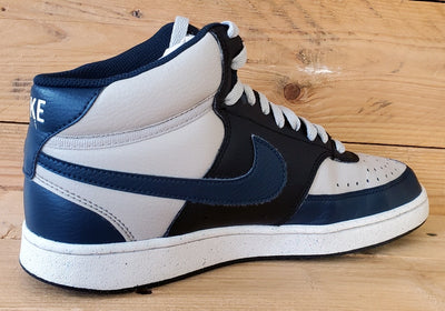 Nike Court Vision Mid Leather Trainers UK7/US8/EU41 DN3577-004 Light Iron Ore