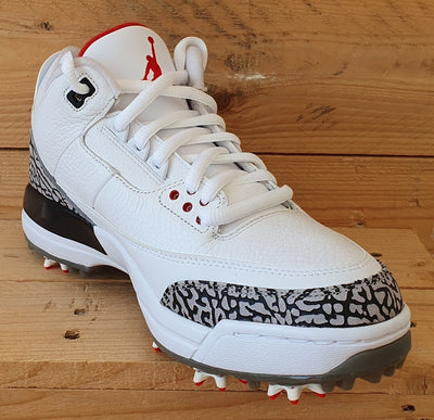 Nike Air Jordan 3 Golf Leather Trainers UK7.5/US8.5/EU42 AJ3783-100 White Cement