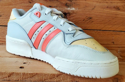 Adidas Rivalry Low Leather Trainers UK8/US9.5/EU42 H68109 Grey/Orange/White