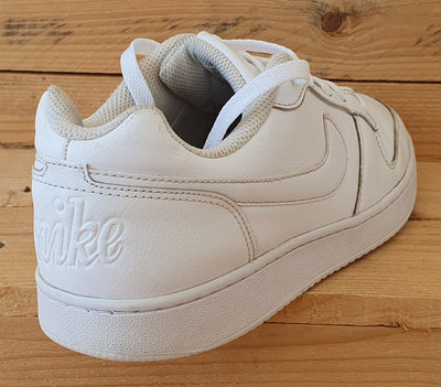 Nike Ebernon Low Leather Trainers UK8/US9/EU42.5 AQ1775-100 Triple White