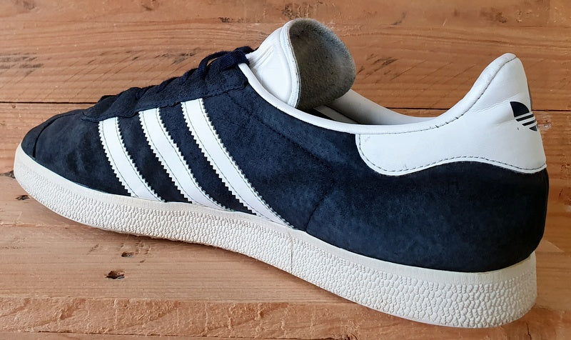 Adidas Originals Gazelle Low Suede Trainers UK12/US12.5/EU47 BB5478 Navy/White