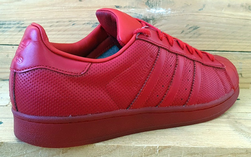 Adidas Superstar Adicolour Low Leather Trainers UK9/US9.5/EU43 S80326 Triple Red