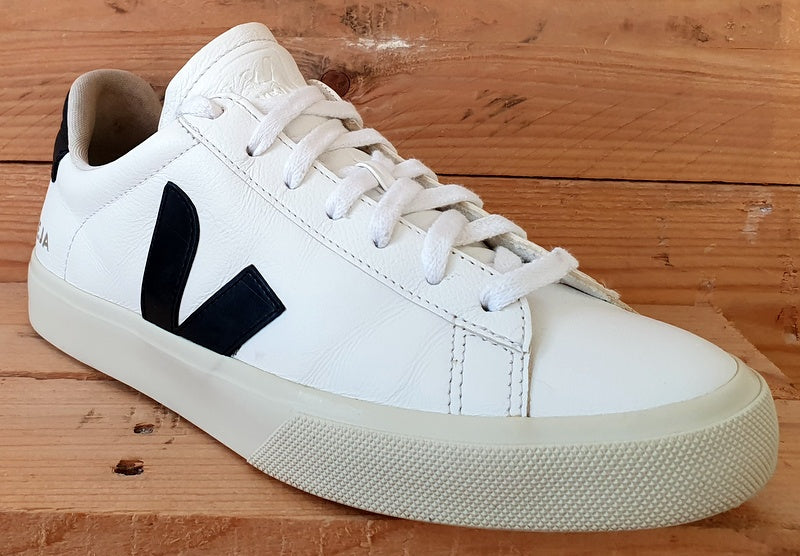 Veja Campo Chromefree Low Leather Trainers UK7/US8/EU41 White/Black