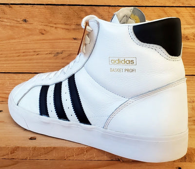 Adidas Basket Profi Mid Leather Trainers UK10/US10.5/EU44.5 FW3108 White/Black