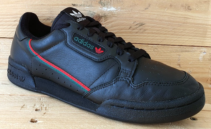 Adidas Continental 80 Low Trainers UK7/US7.5/EU40.5 EE5343 Black Scarlet Green