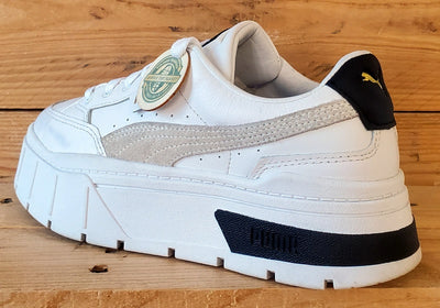 Puma Mayze Stack Low Leather Trainers UK4.5/US7/EU37.5 384363-01 White