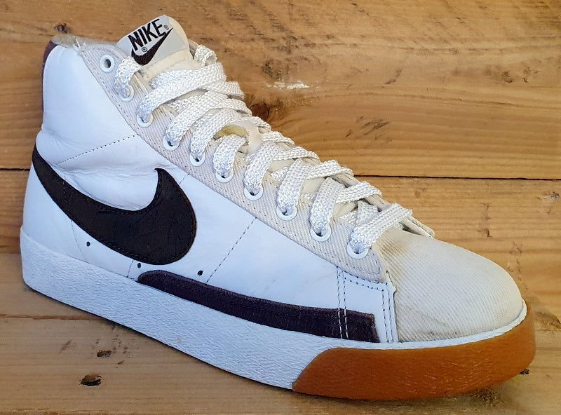 Nike Blazer Mid 73 Leather/Textile Trainers UK7/US8/EU41 310016-121 White/Brown