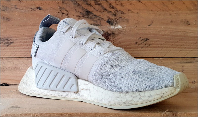 Adidas NMD R2 Flyknit Trainers BY8691 Triple White UK5/US6.5/EU38