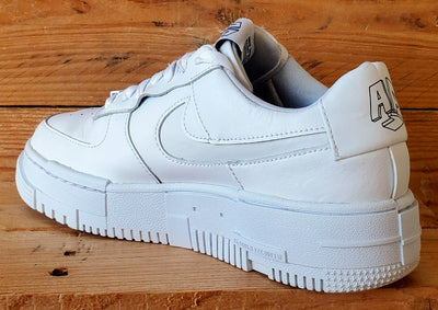 Nike Air Force 1 Pixel Leather Trainers UK5/US7.5/EU38.5 CK6649-100 Triple White
